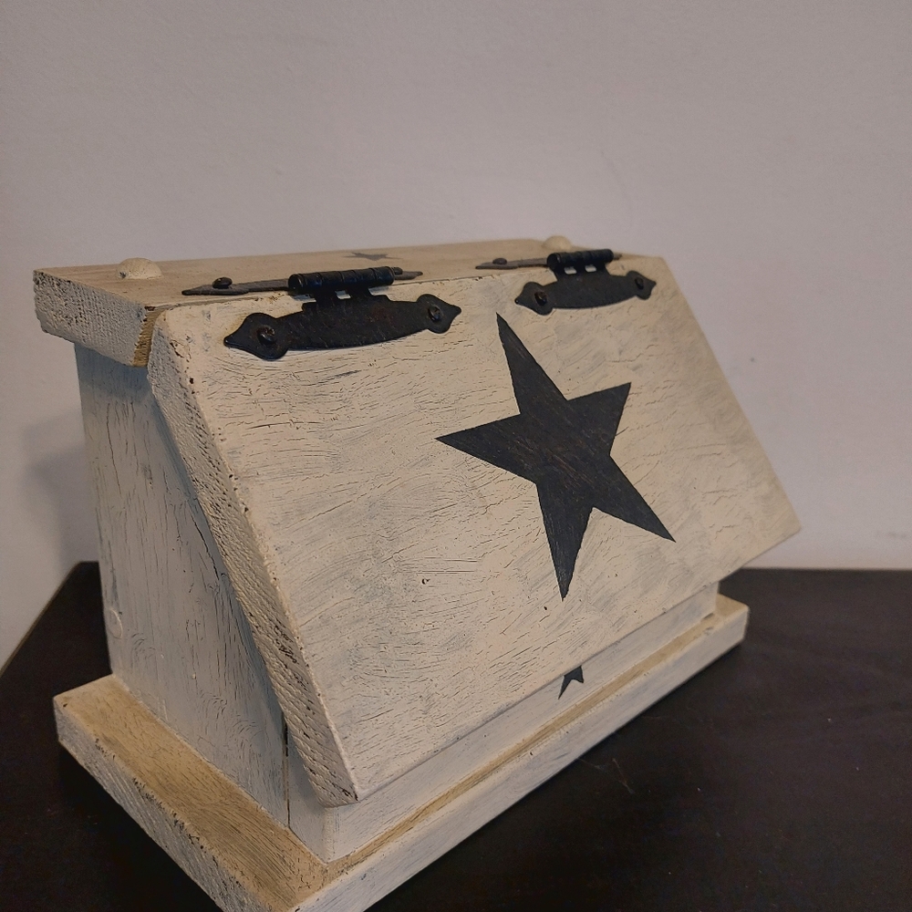 Rustic Wooden Recipe Box - Picture 3 of 9